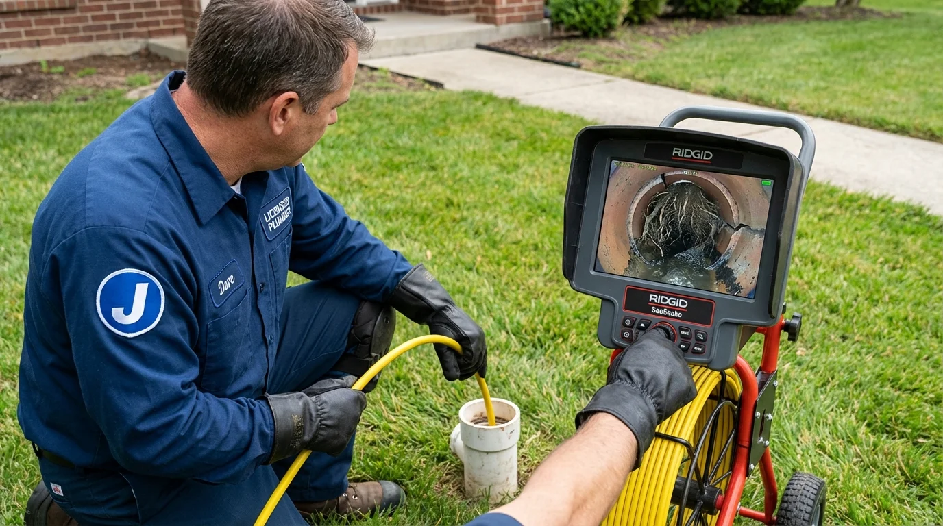 Sewer camera inspection being performed by Johns Plumbing LLC in Wichita Falls